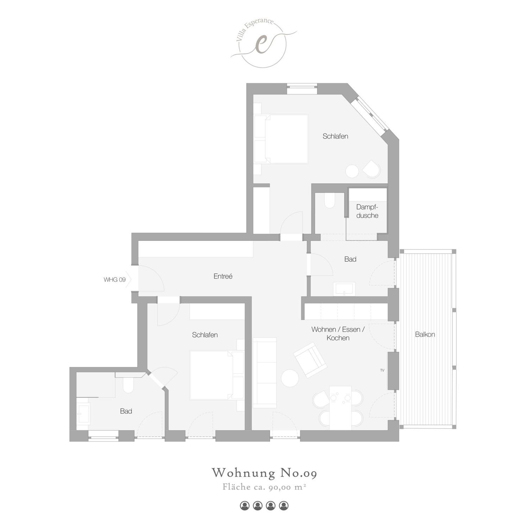 Villa Esperance Binz Pokoj fotografie
